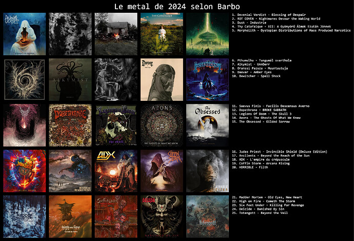 Le metal de 2024 selon Barbo